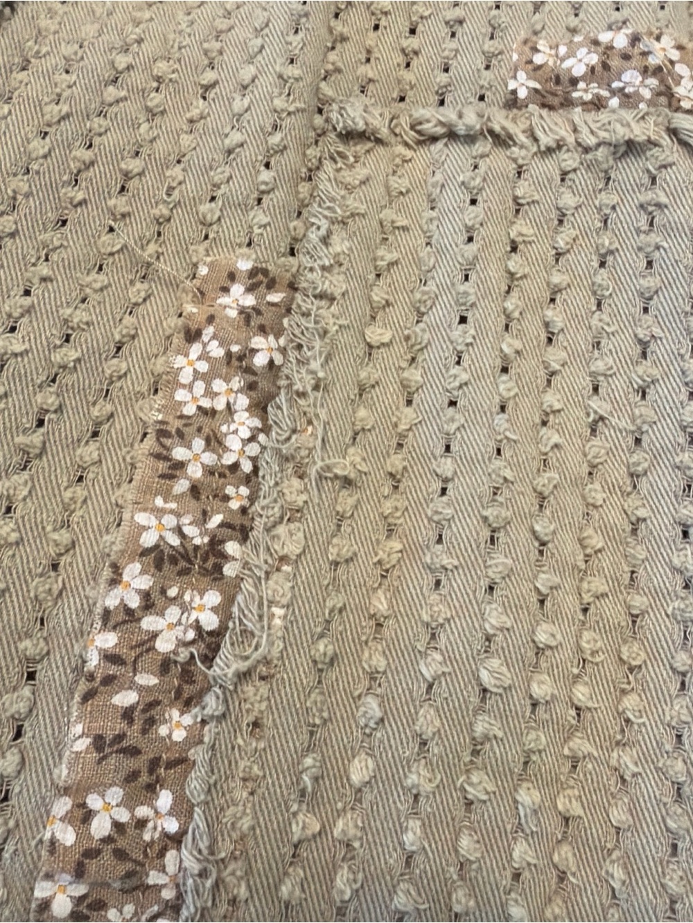 Olive Green Knit Button Overalls - Picture 3 of 5